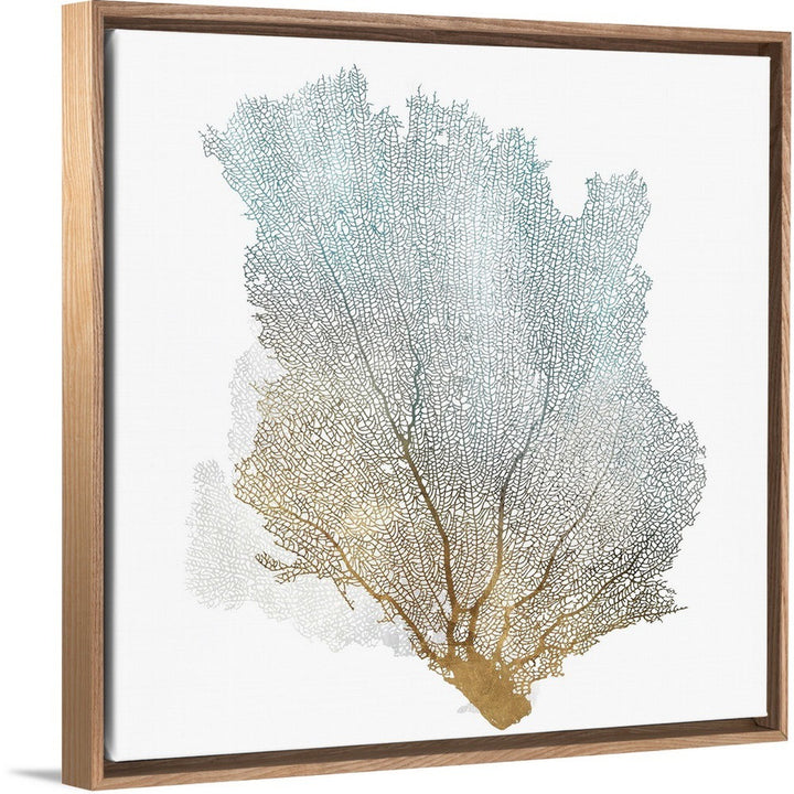 Delicate Coral I by Isabelle Z - Painting Print on Canvas Beachcrest Home™ Size: 17.25" H x 17.25" W x 1.75" D Format: Natural Floating Frame Canvas
