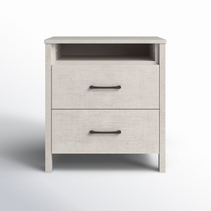 Allysyn 22.7" 2 Drawer Nightstand Wade Logan® Color: Dusty Gray Oak