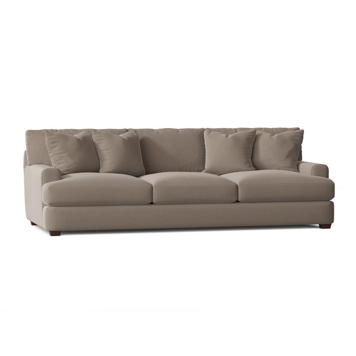 Emilio 90" Recessed Arm Sofa with Reversible Cushions Wayfair Custom Upholstery™ Fabric: Classic Smoke Twill
