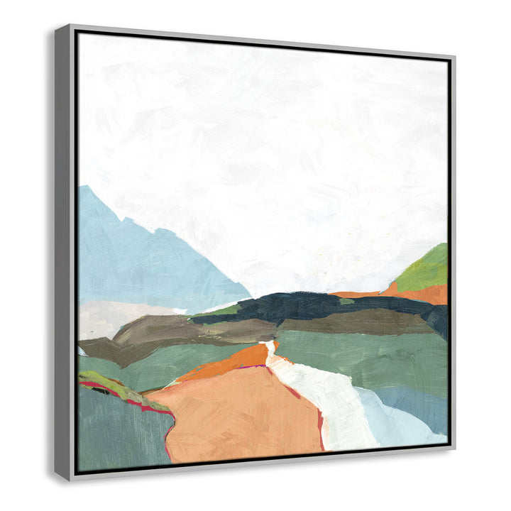 April Morning - Floater Frame Painting on Canvas Joss & Main Size: 31.5" H x 31.5" W x 2" D Format: Silver