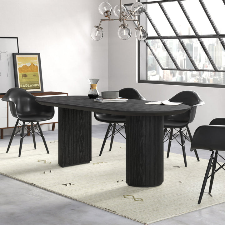 Abberton 78.7'' Dining Table Joss & Main Color: Black