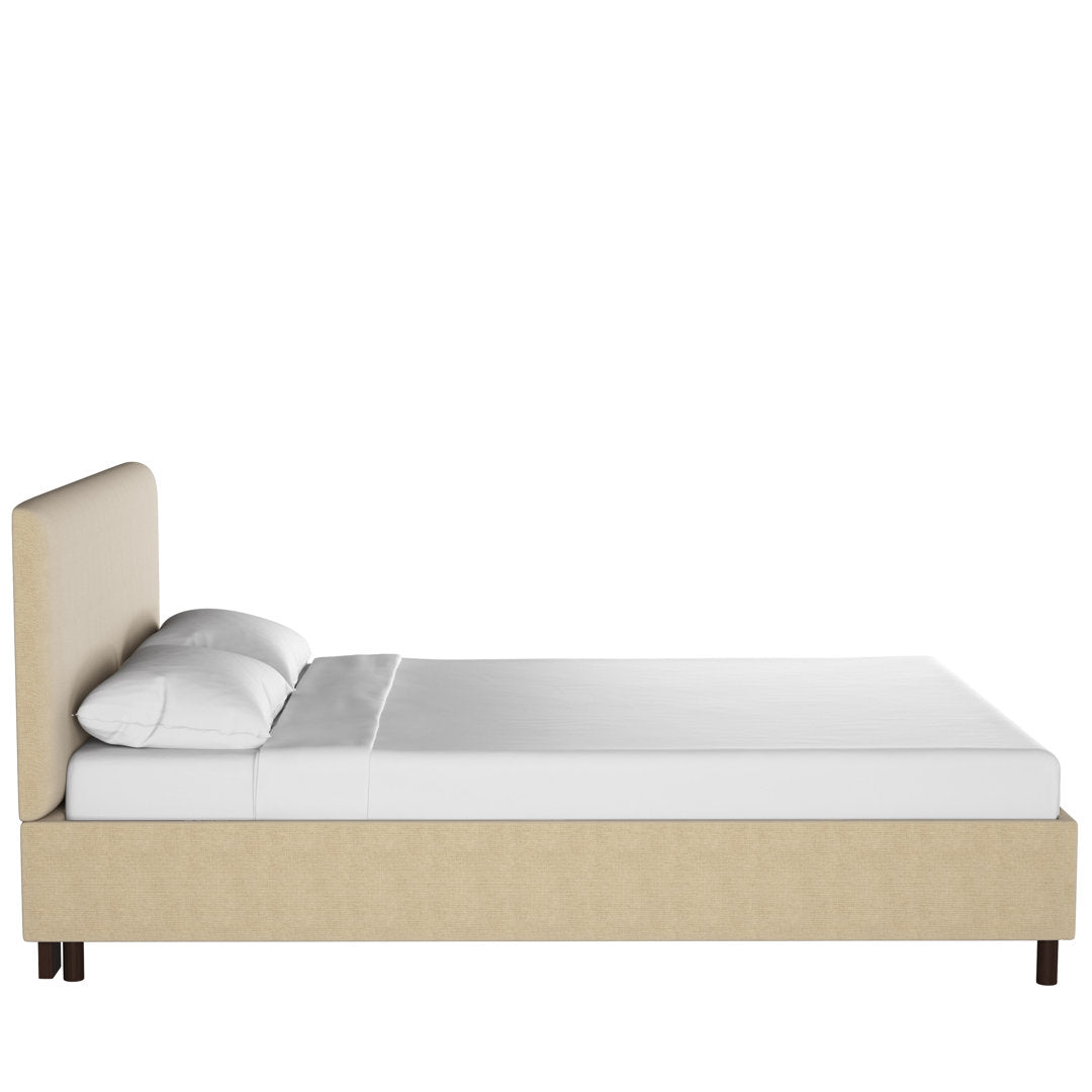Pyburn Upholstered Low Profile Platform Bed Mercury Row® Color: Zuma Linen Size: Twin