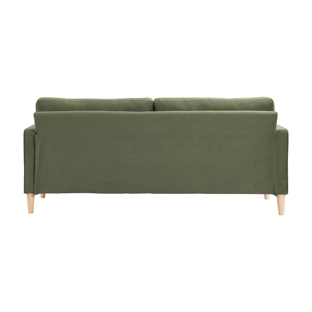 Garren 75.6'' Square Arm Tufted Sofa Mercury Row® Fabric: Green