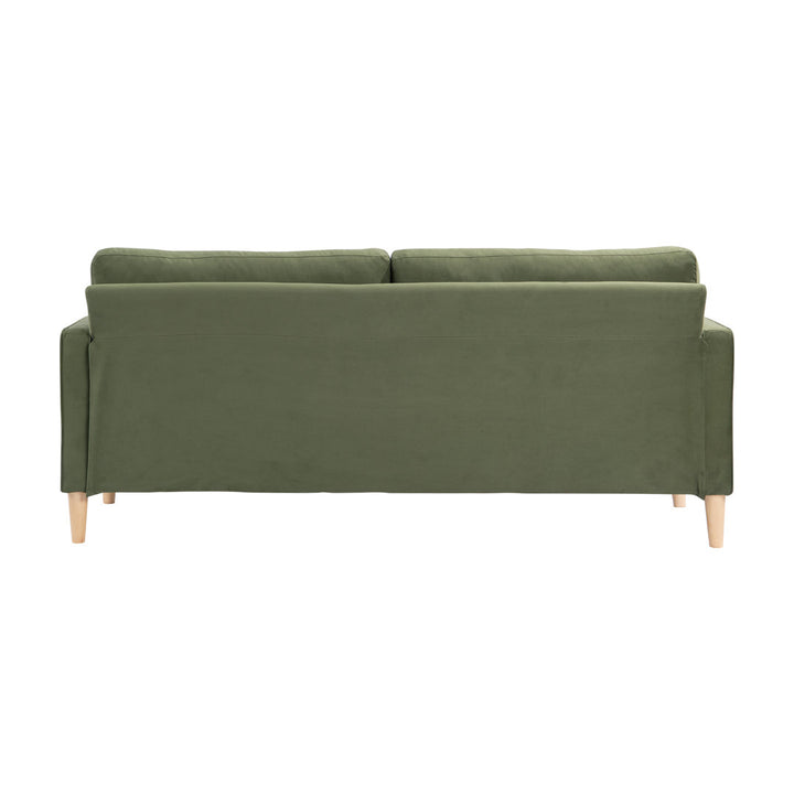 Garren 75.6'' Square Arm Tufted Sofa Mercury Row® Fabric: Green
