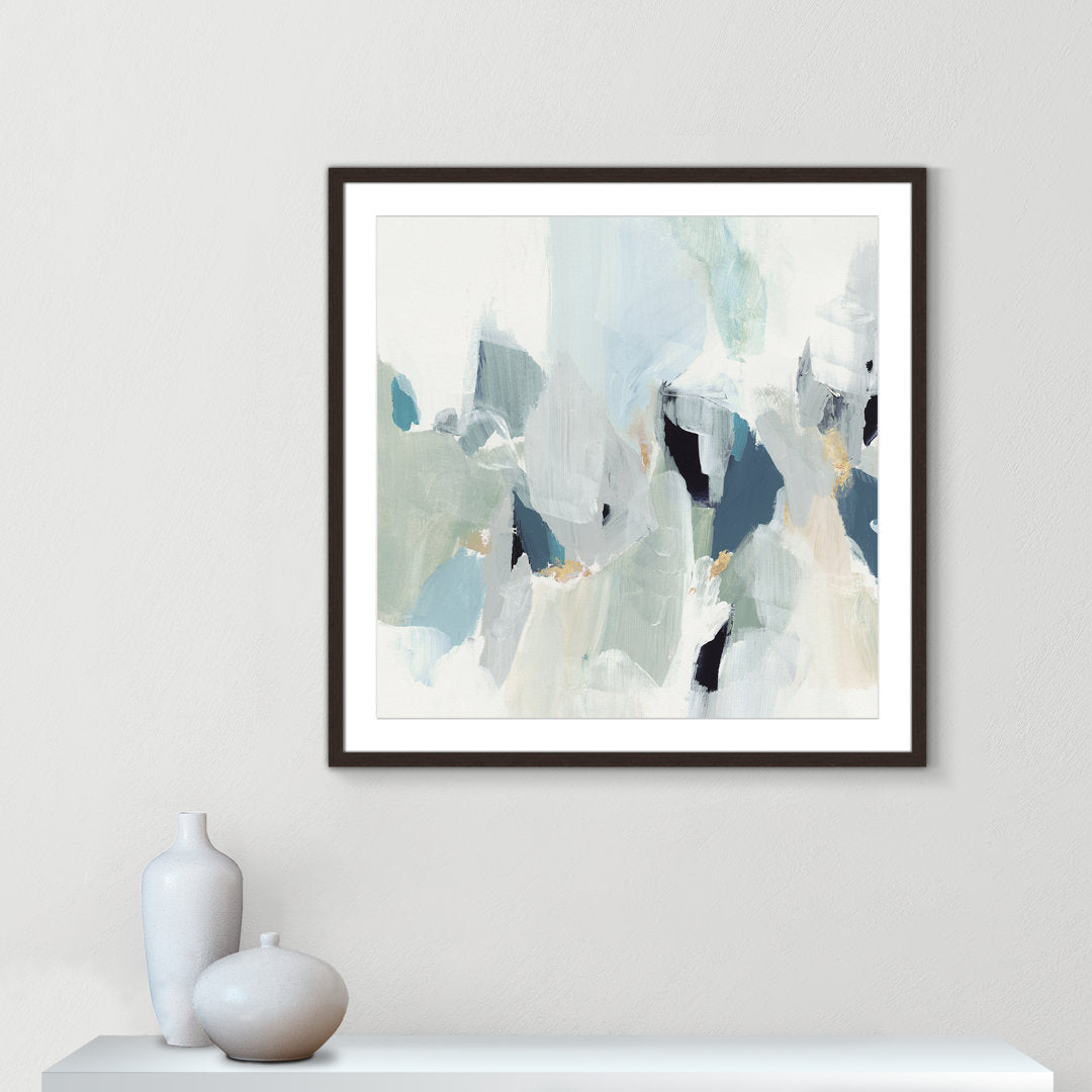 Little Talks II by Isabelle Z - Picture Frame Print on Canvas Casa Fine Arts Size: 32" H x 32" W x 1.25" D Format: Walnut Picture Framed Paper