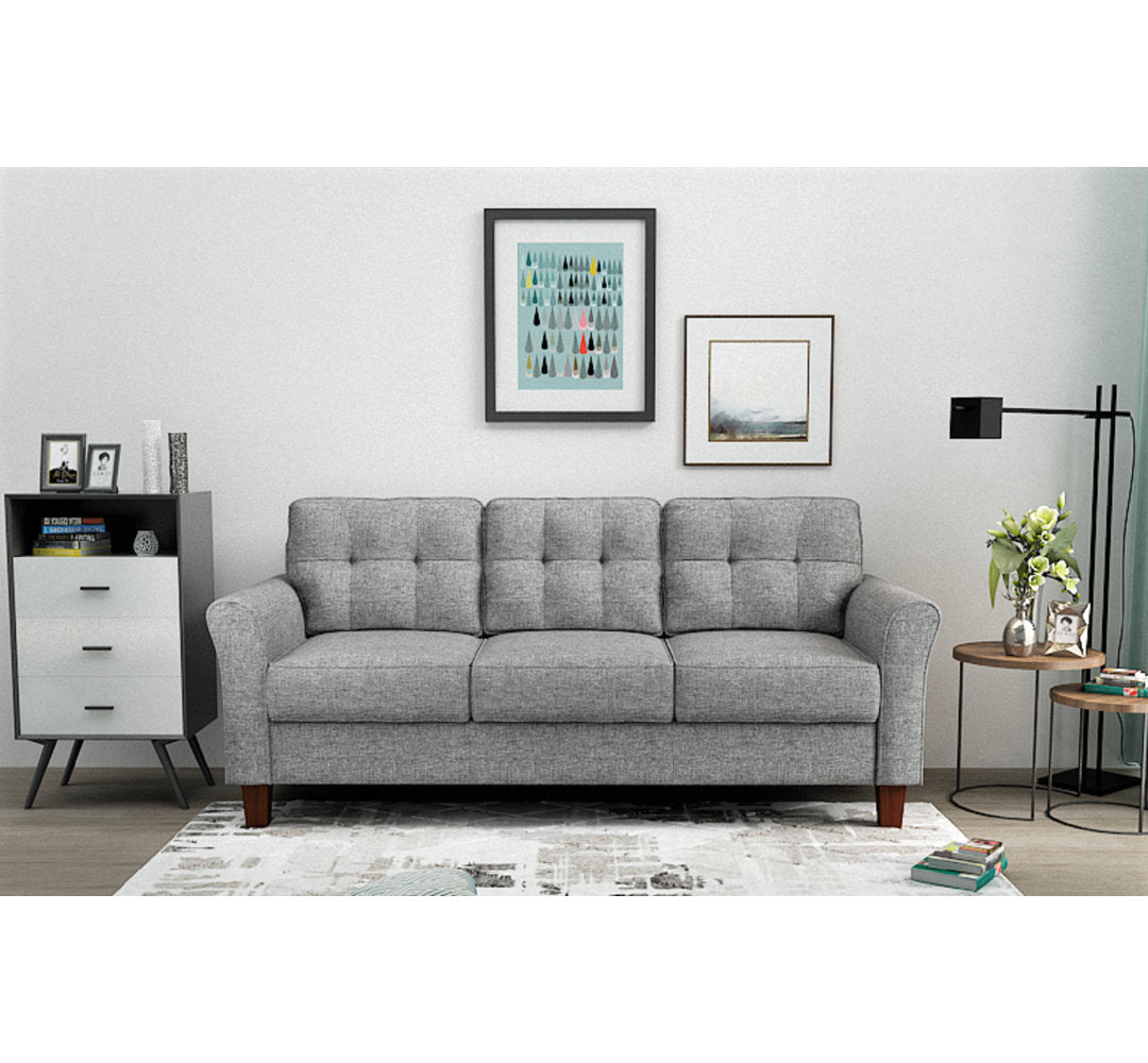 Makesia 78.74" Linen Flared Arm Sofa Red Barrel Studio® Fabric: Light Gray