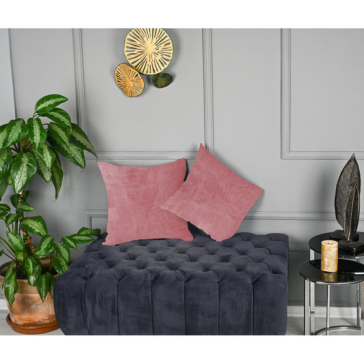 Velvet Throw Square Pillow Cover (Set of 2) Lilijan Home & Curtain Color: 77 Ruddy Pink Size: 18" x 18"