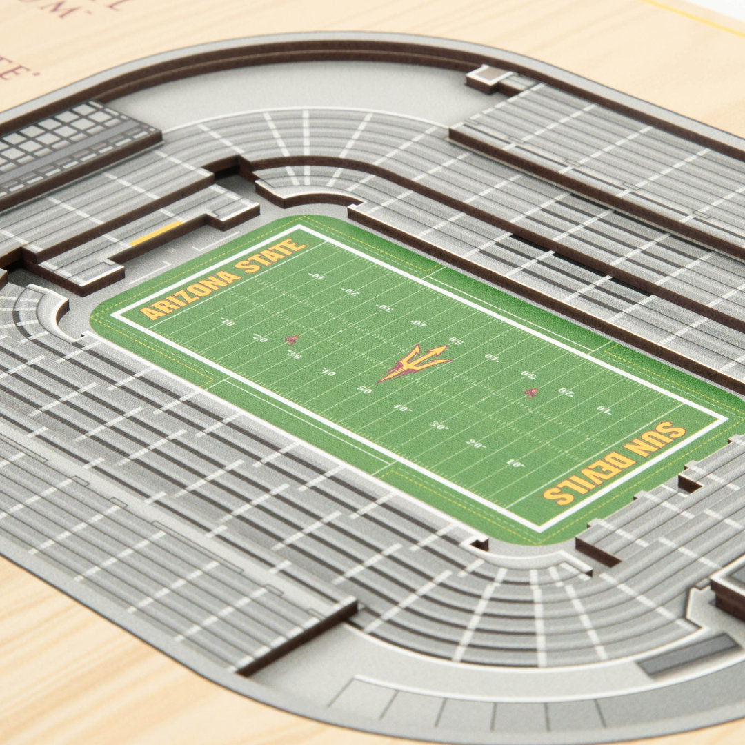 NCAA 5-Layer StadiumViews 3D Wall Art YouTheFan NCAA Team: Arizona State University
