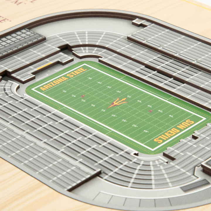 NCAA 5-Layer StadiumViews 3D Wall Art YouTheFan NCAA Team: Arizona State University