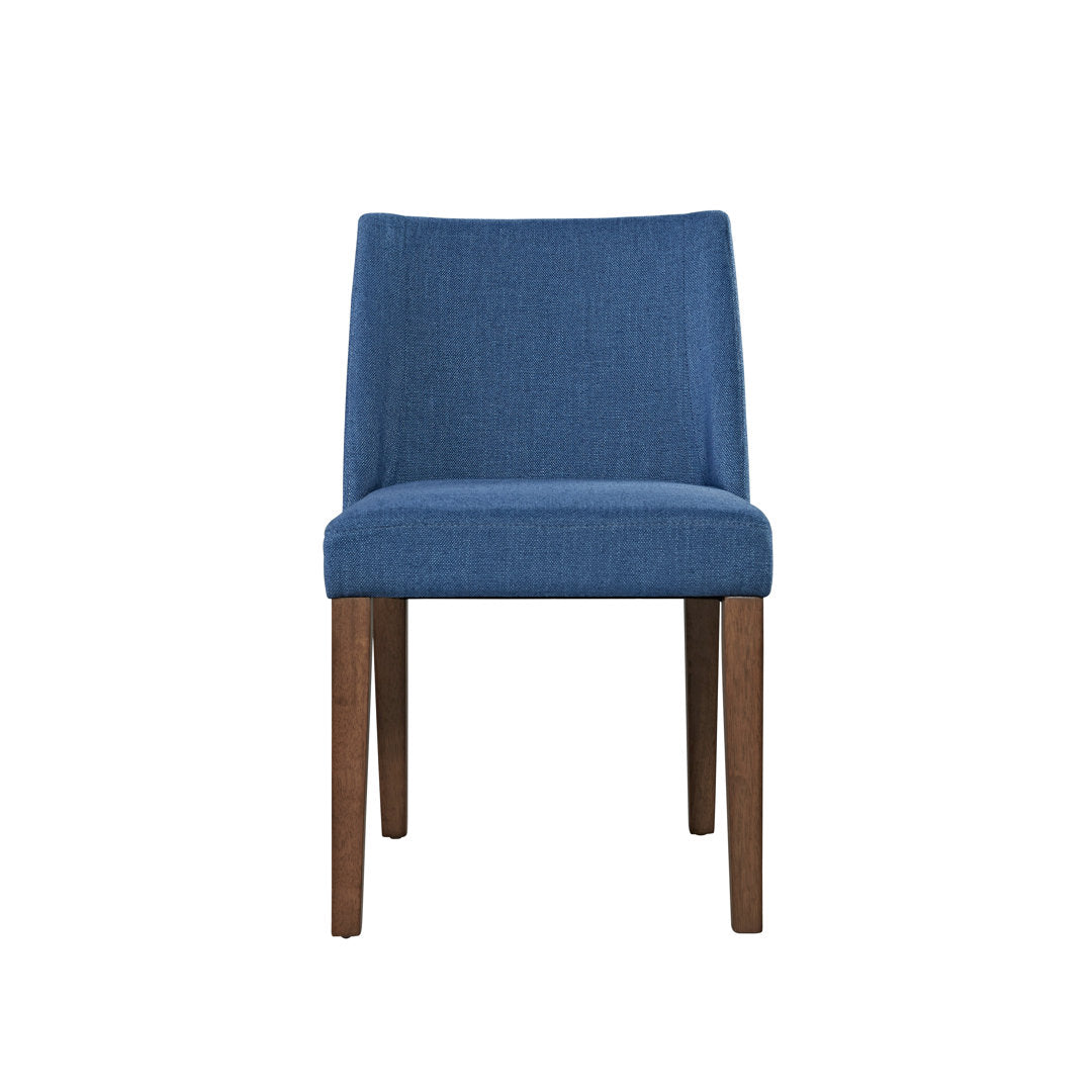 Didmarton Linen Side Chair (Set of 2) Zipcode Design™ Upholstery Color: Blue Linen