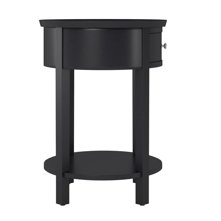 Zaheed End Table with Storage Red Barrel Studio® Color: Black