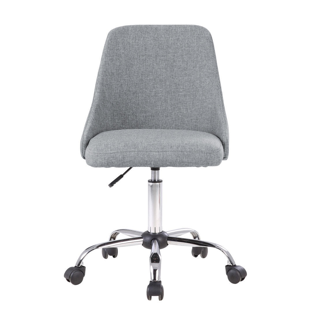 Natalia Fabric Upholstered Office Chair with Chrome Base Etta Avenue™ Teen Upholstery Color: Gray