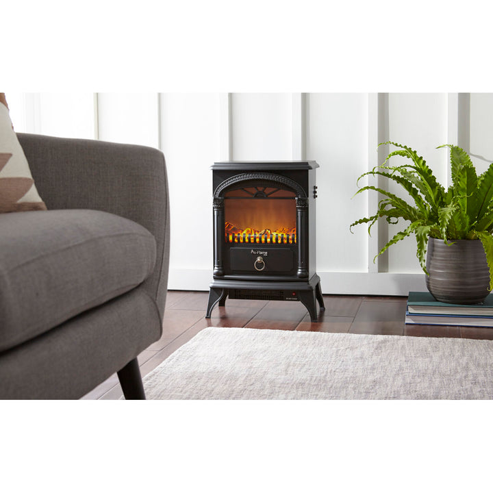 Hamilton Electric Stove e-Flame USA Finish: Matte Black