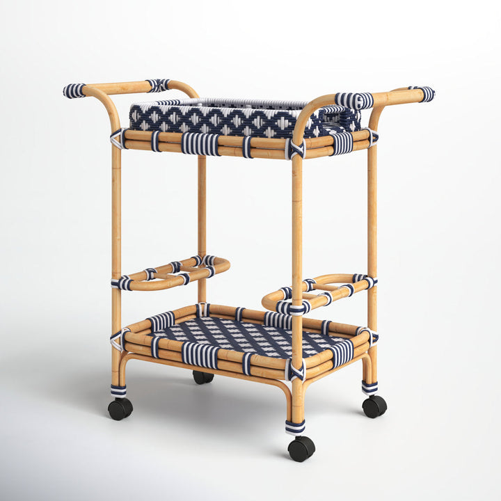 Domenica Bar Cart Joss & Main Top Color: Blue/white