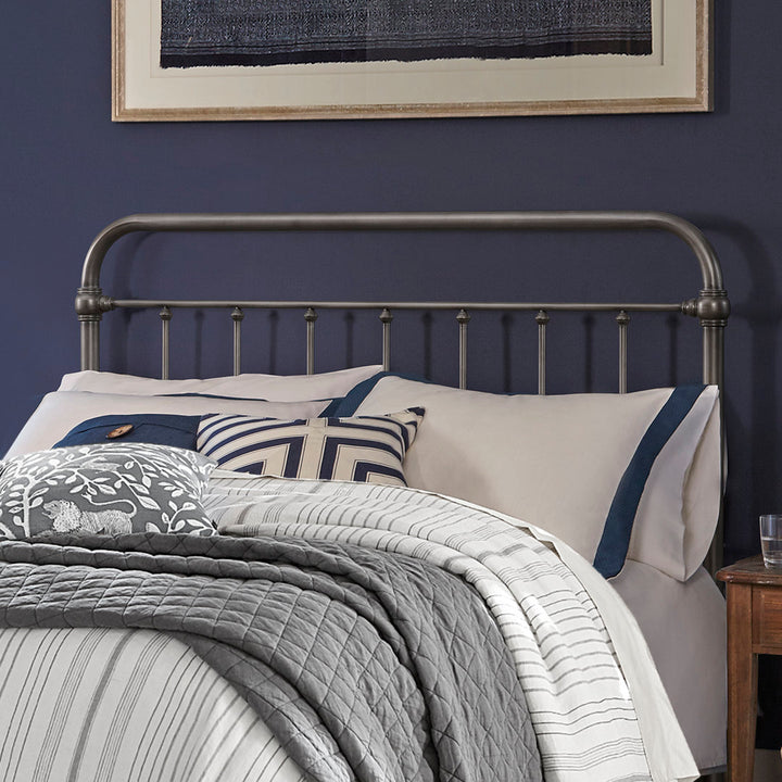 Kowalczyk Slat Headboard Three Posts™ Color: Pewter Size: Full/Queen
