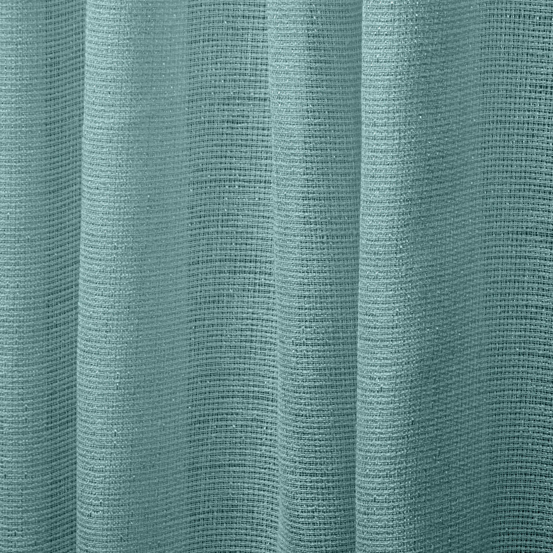 Exclusive Home Miami Semi-Sheer Textured Indoor/Outdoor Grommet Top Curtain Panel Pair (Set of 2) Breakwater Bay Curtain Color: Teal Size per Panel: 54" W x 84" L