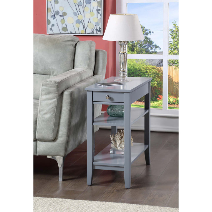 Carbin End Table with Drawer and Shelves Winston Porter Color: Gray