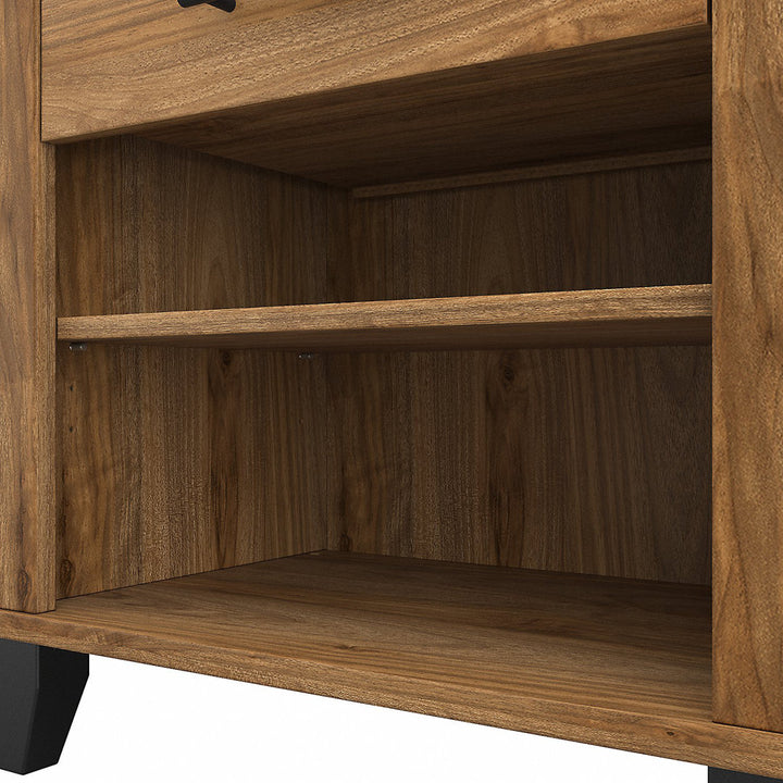 Laia 1 - Drawer Nightstand in Ash Gray Union Rustic Color: Fresh Walnut