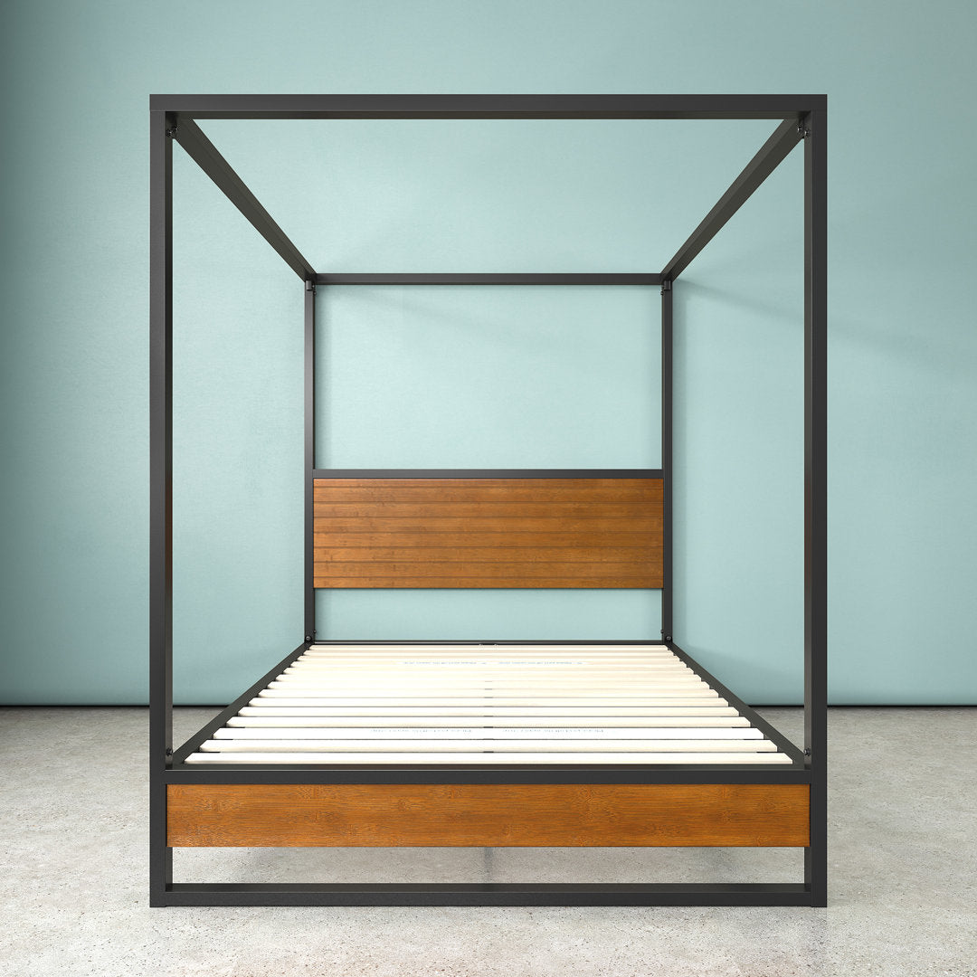 Lazio Canopy Bed Wade Logan® Size: Queen