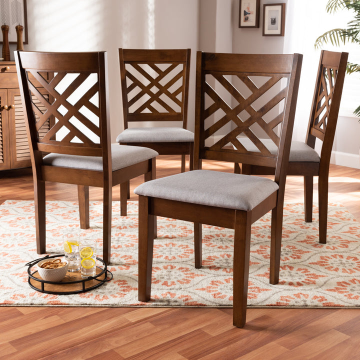 Brotanella Modern and Contemporary Upholstered Wood Dining Chair (Set of 4) Red Barrel Studio®