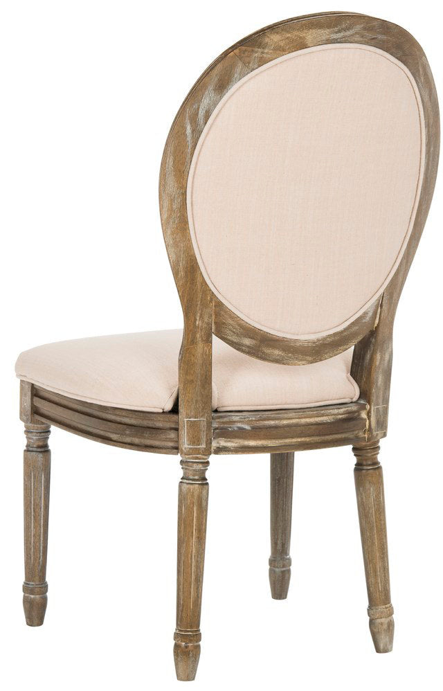 Fleur Tufted Linen Upholstered Side Chair in Brown (Set of 2) One Allium Way®