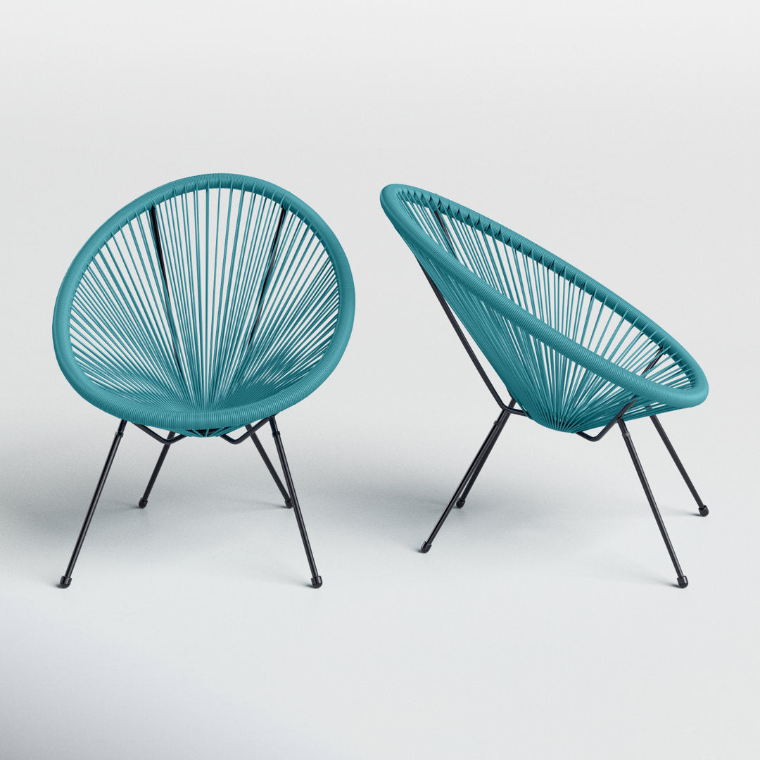 Outdoor Hammock Weave Patio Chair (Set of 2) AllModern Color: Teal