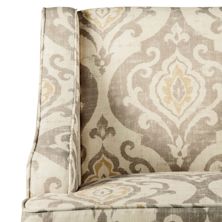 Adona Accent Chair Mistana™ Fabric: Tan/ Yellow/ Cream Damask  100% Cotton
