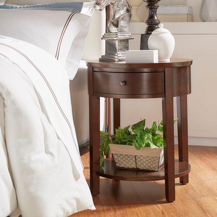 Zaheed End Table with Storage Red Barrel Studio® Color: Espresso