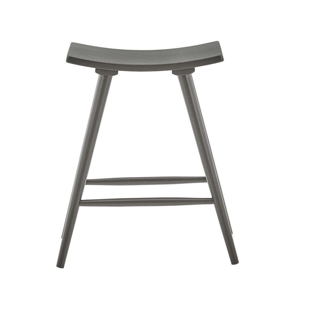 Ashray Solid Wood 24.25" Counter Stool (Set of 2) Wade Logan® Color: Gray