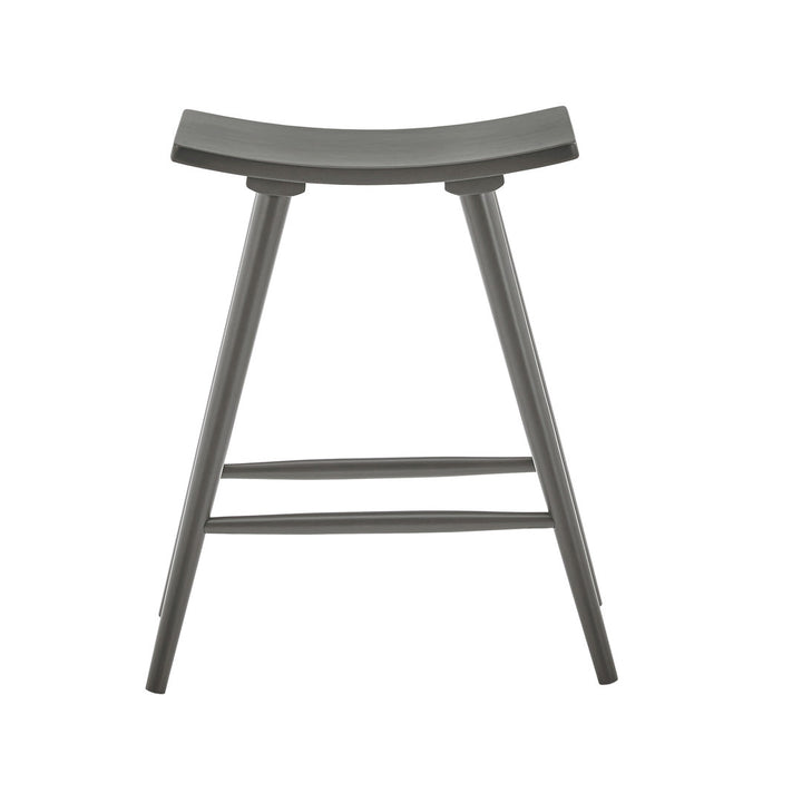 Ashray Solid Wood 24.25" Counter Stool (Set of 2) Wade Logan® Color: Gray