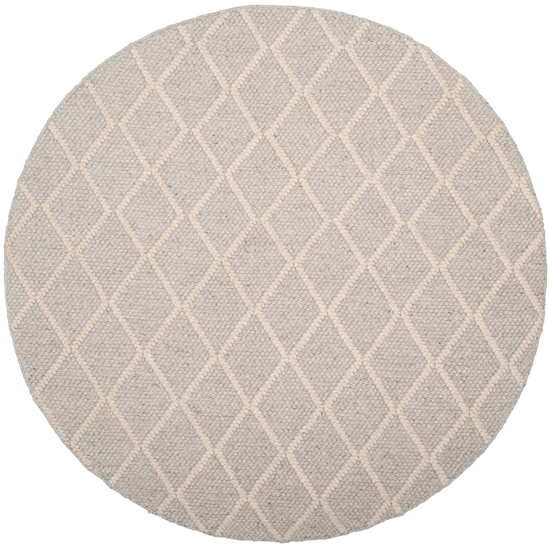 Huberty Hand Woven 60% Wool And 40% Viscose Geometric Rug Union Rustic Rug Size: Round 6'