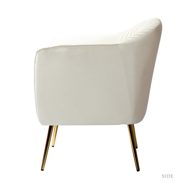 Ratzlaff 27" W Tufted Velvet Barrel Chair (Set of 2) Willa Arlo™ Interiors Fabric: Ivory Velvet