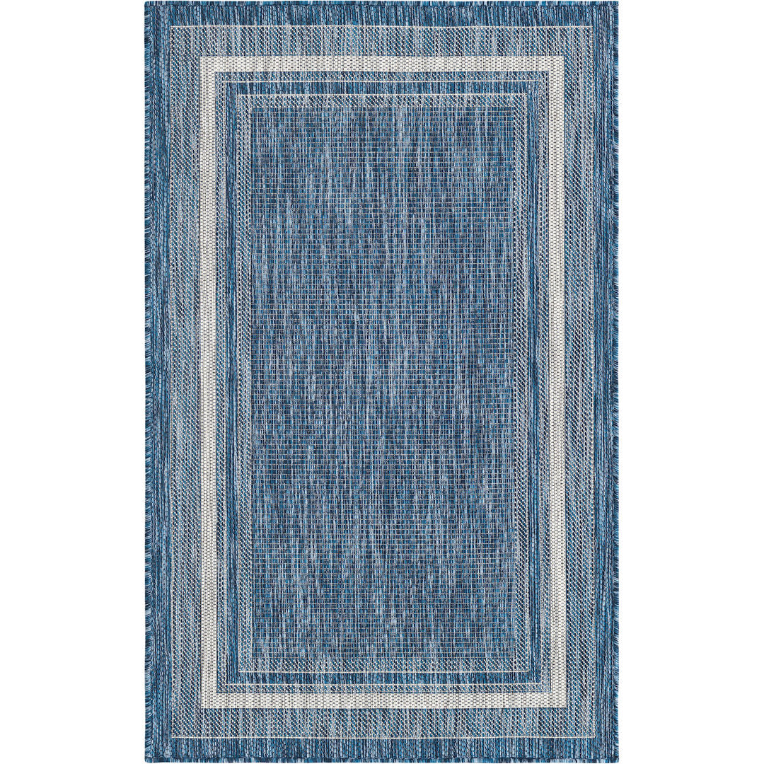 Swanee Blue Indoor / Outdoor Area Rug Arlmont & Co. Rug Size: Rectangle 10' x 13'