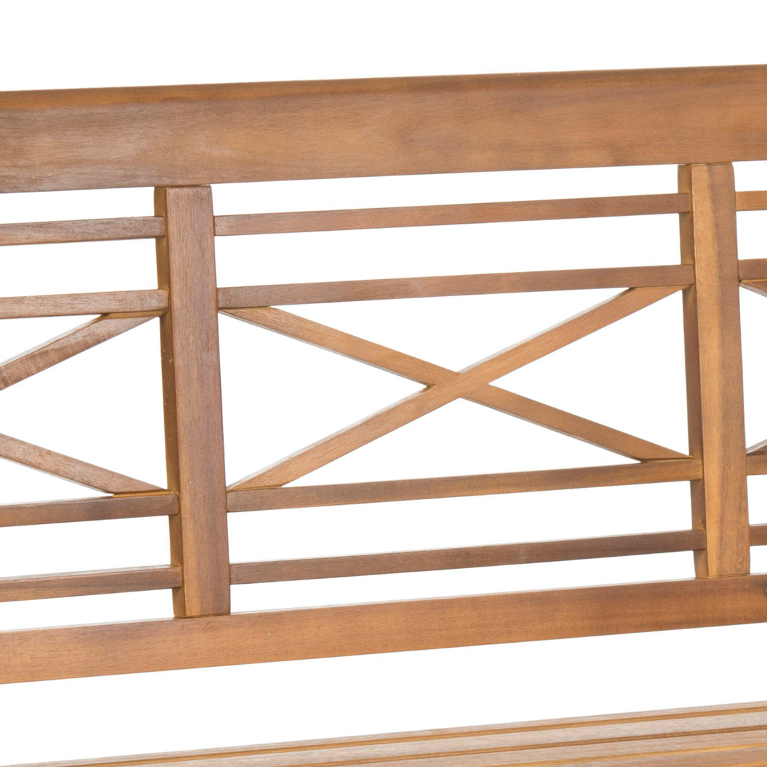 Paull Wooden Garden Bench Highland Dunes Color: Natural