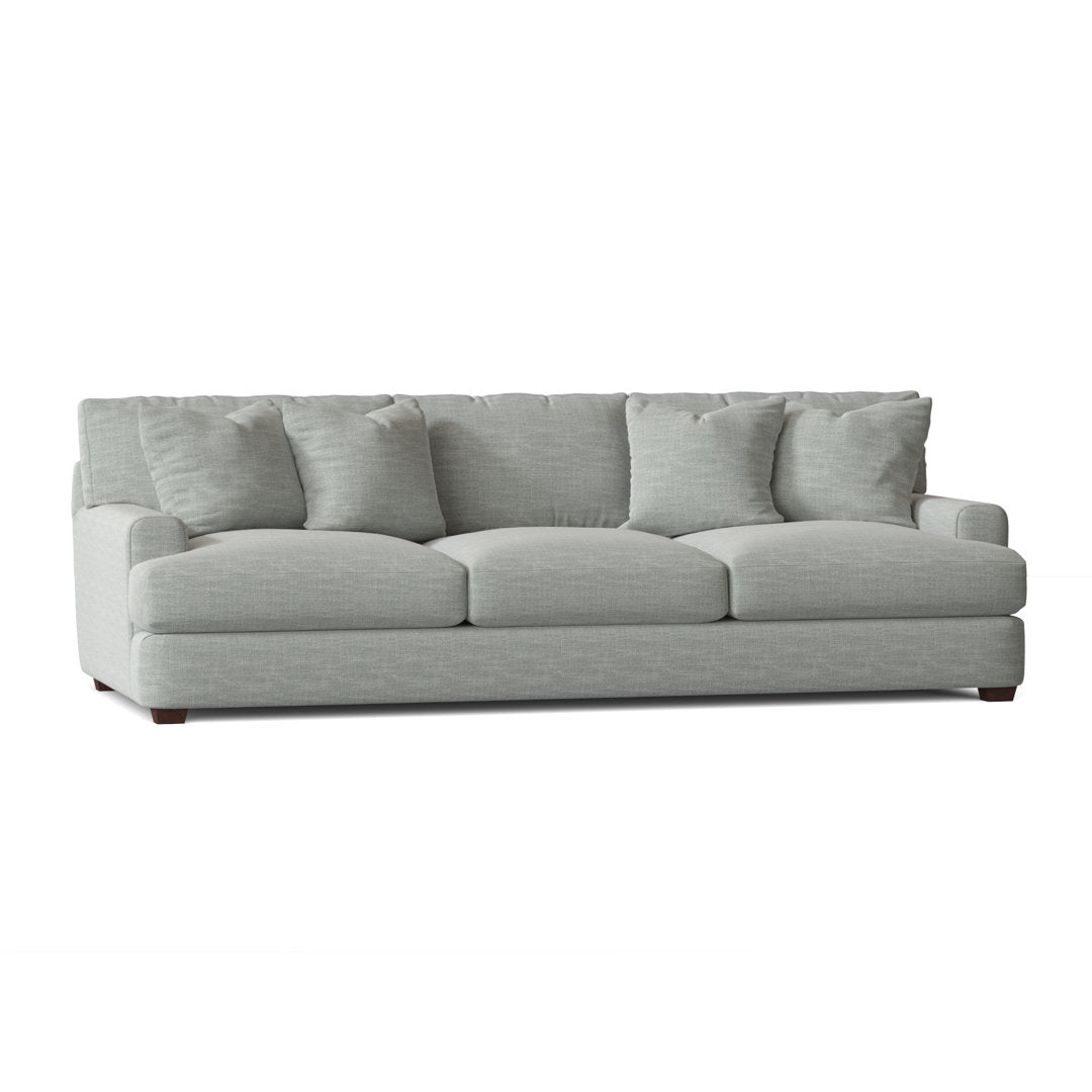 Emilio 90" Recessed Arm Sofa with Reversible Cushions Wayfair Custom Upholstery™ Fabric: Conversation Capri Basketweave