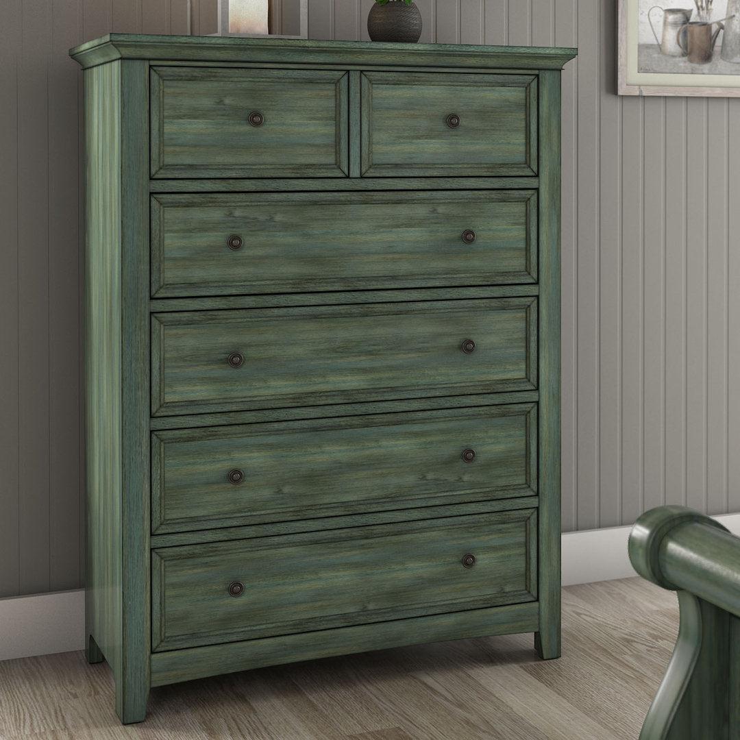 Kingery 6 - Drawer Dresser Three Posts™ Color: Dark Sea Green