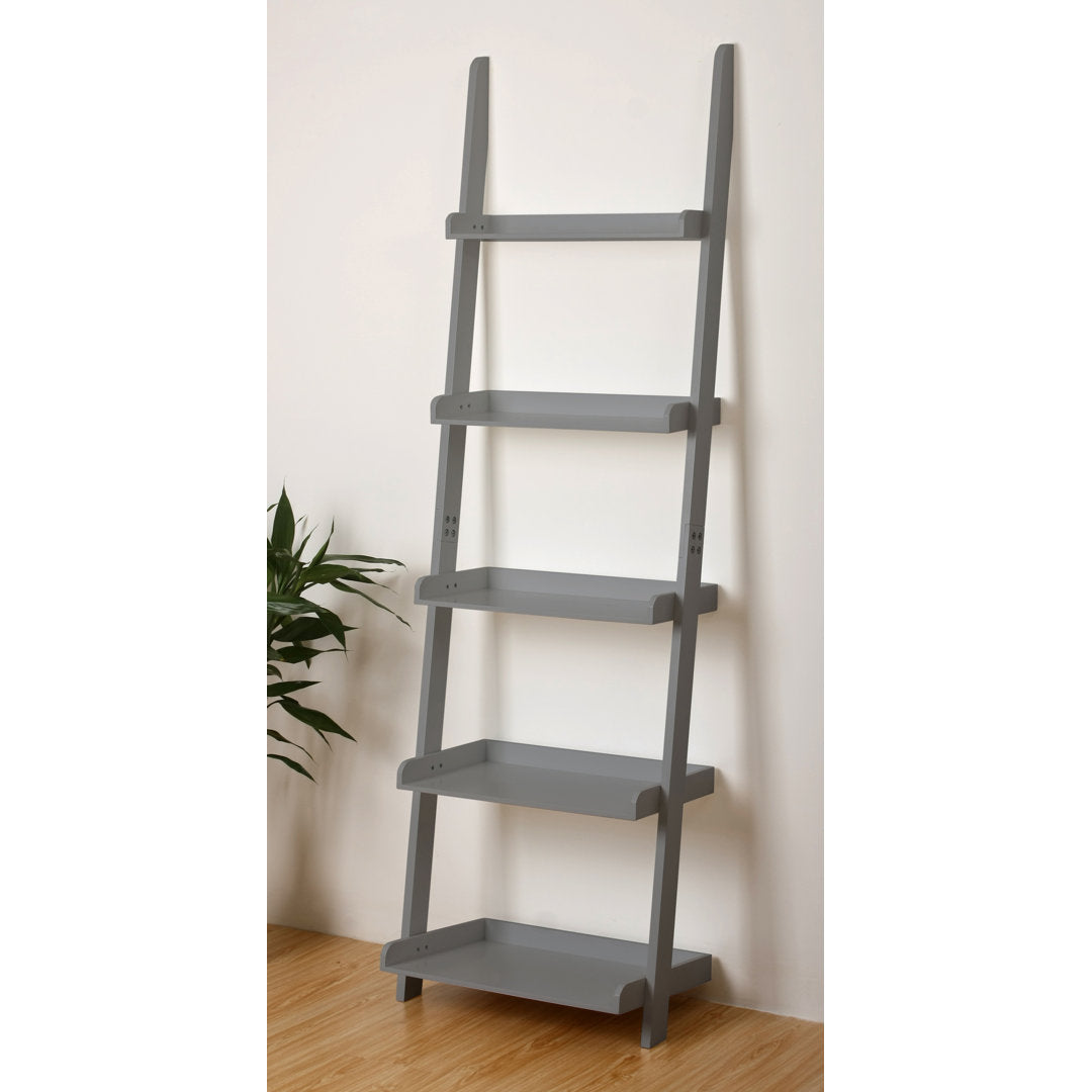Ricardo 70" H x 21.63" W Ladder Bookcase Zipcode Design™ Color: Gray