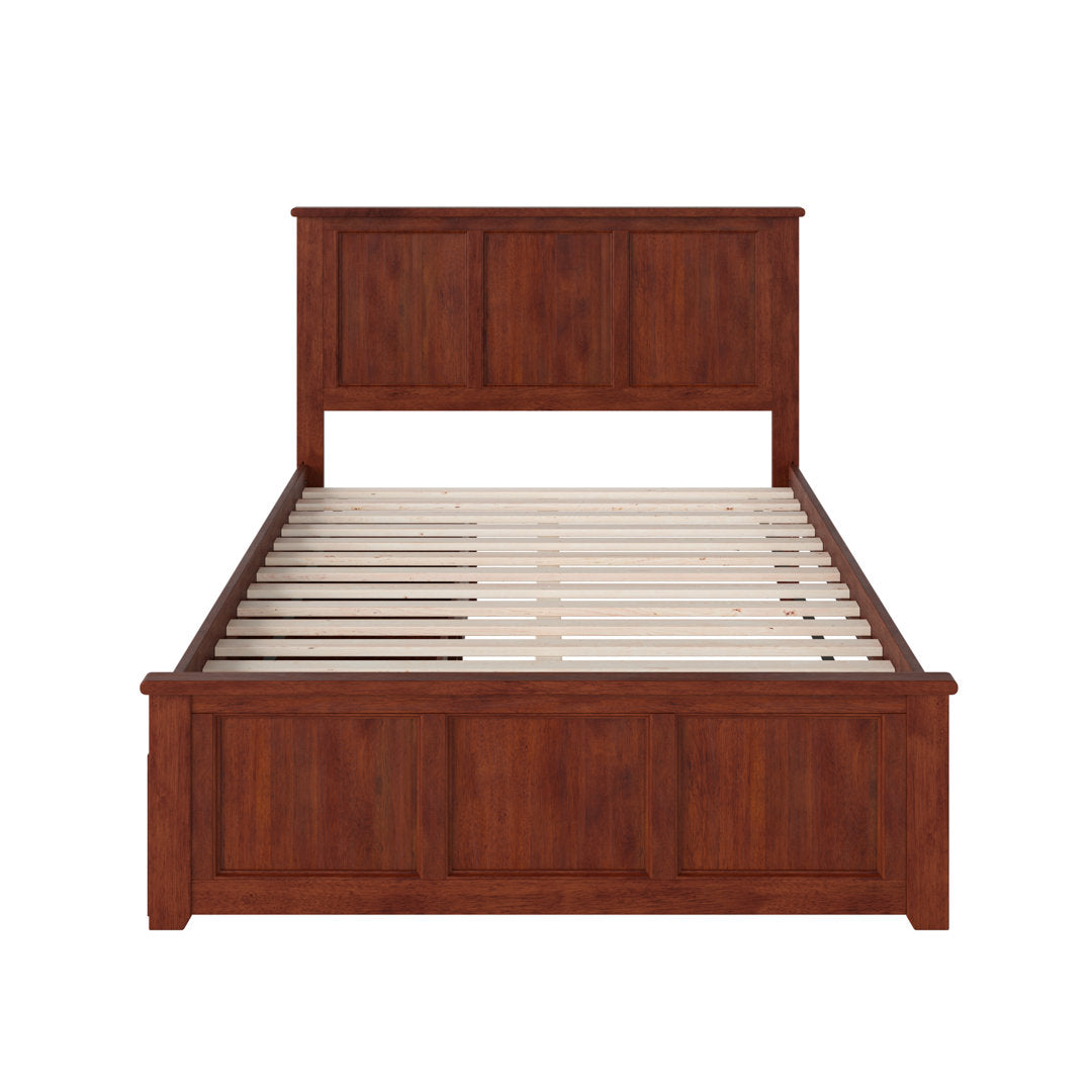 Amear Solid Wood Storage Platform Bed with Under Bed Drawers Lark Manor™ Color: Walnut Size: Queen
