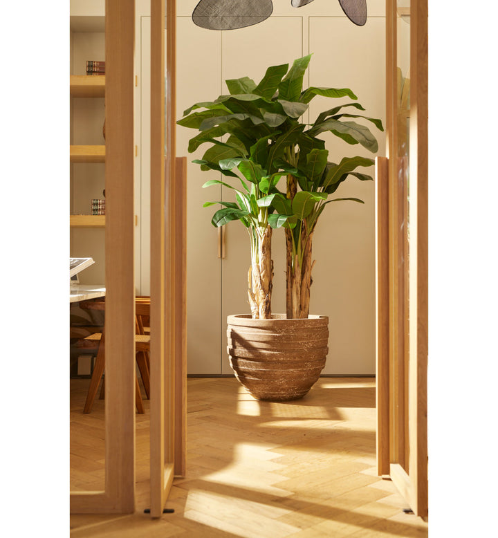Arbre banane artificiel 89 po avec doublure en pot 89 po Primrue