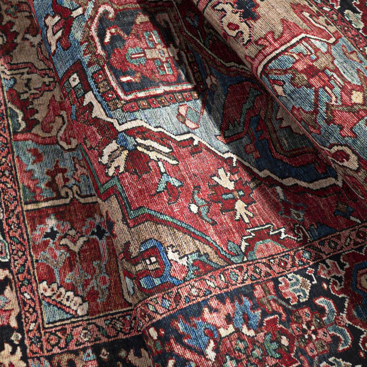Fleckenstein Oriental Bright Red/Beige/Blue Area Rug Langley Street® Rug Size: Runner 2'6" x 7'6"