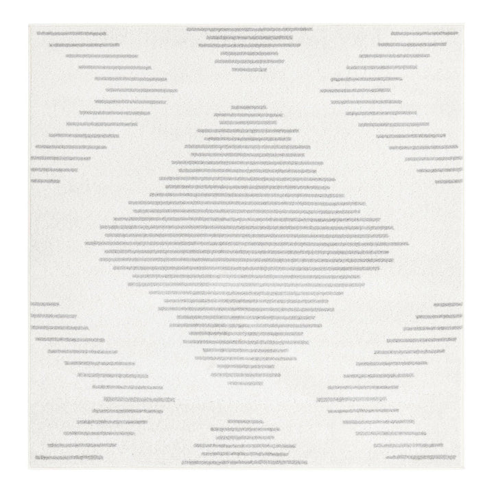Cohutta Geometric Grey and Ivory Area Rug The Twillery Co.® Rug Size: Square 5'3"