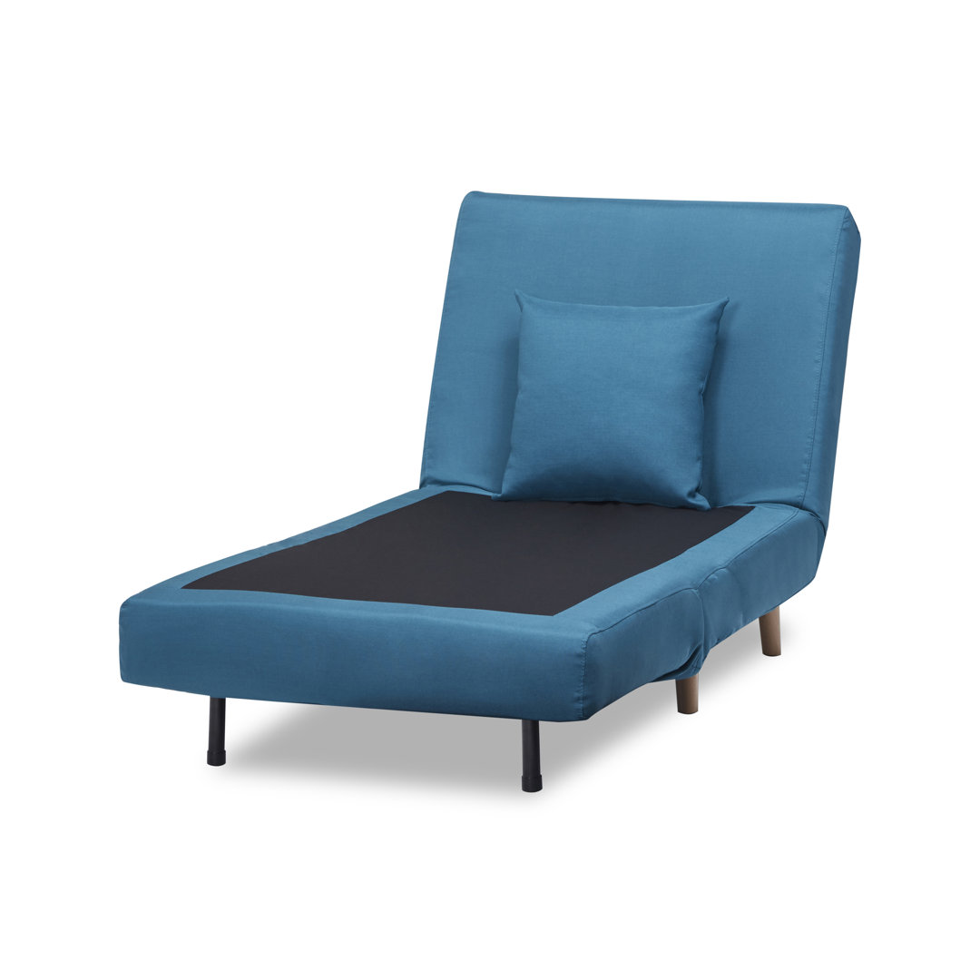 Melany 30" Convertible Chair Bed Mercury Row® Teen Fabric: Teal Polyester Blend