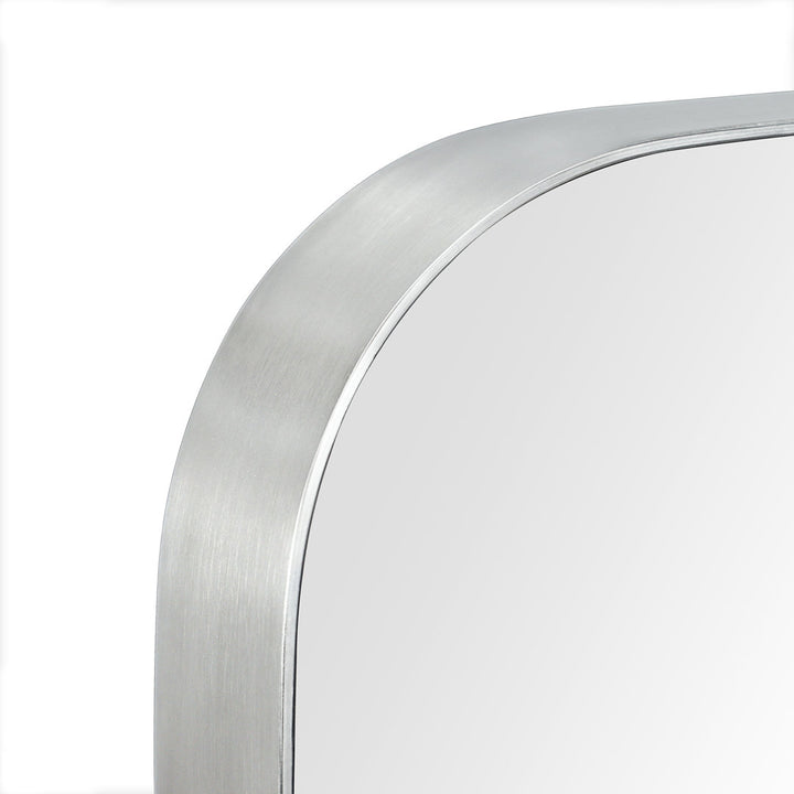 Kengston Modern & Contemporary Rectangular Bathroom Vanity Mirrors 17 Stories Size: 48" x 30" Finish: Brushed Nickel