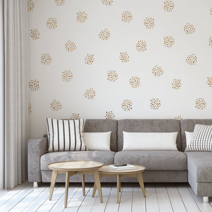 Dot Clusters 36 Piece Wall Decal Set Urban Walls Color: Gold
