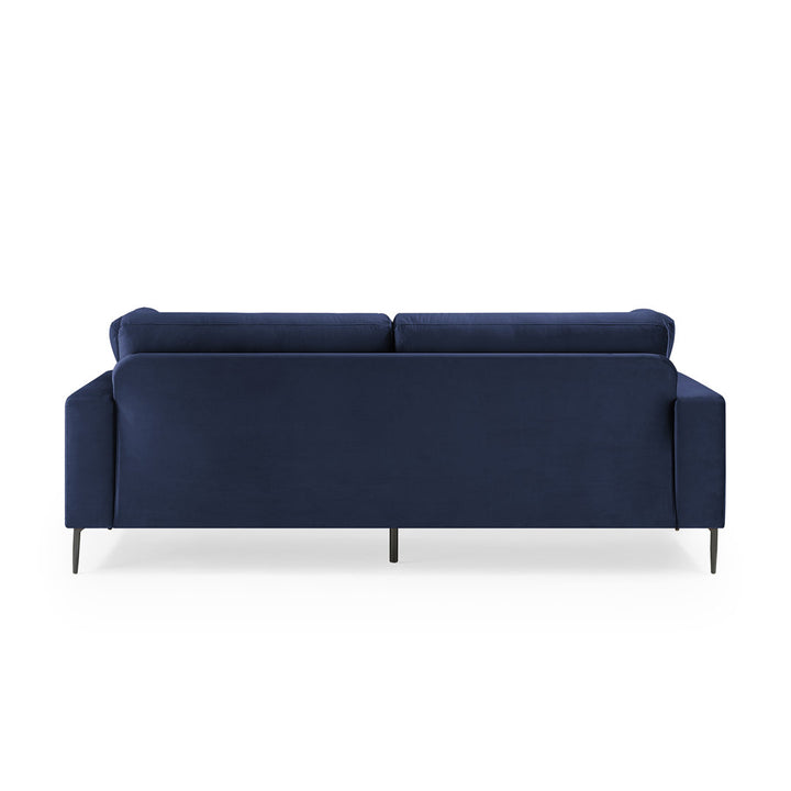 Jeses MINIMORE Modern Style Etta 84.3" Mid-Century Modern Design Sofa Corrigan Studio® Fabric: Dark Blue Velvet