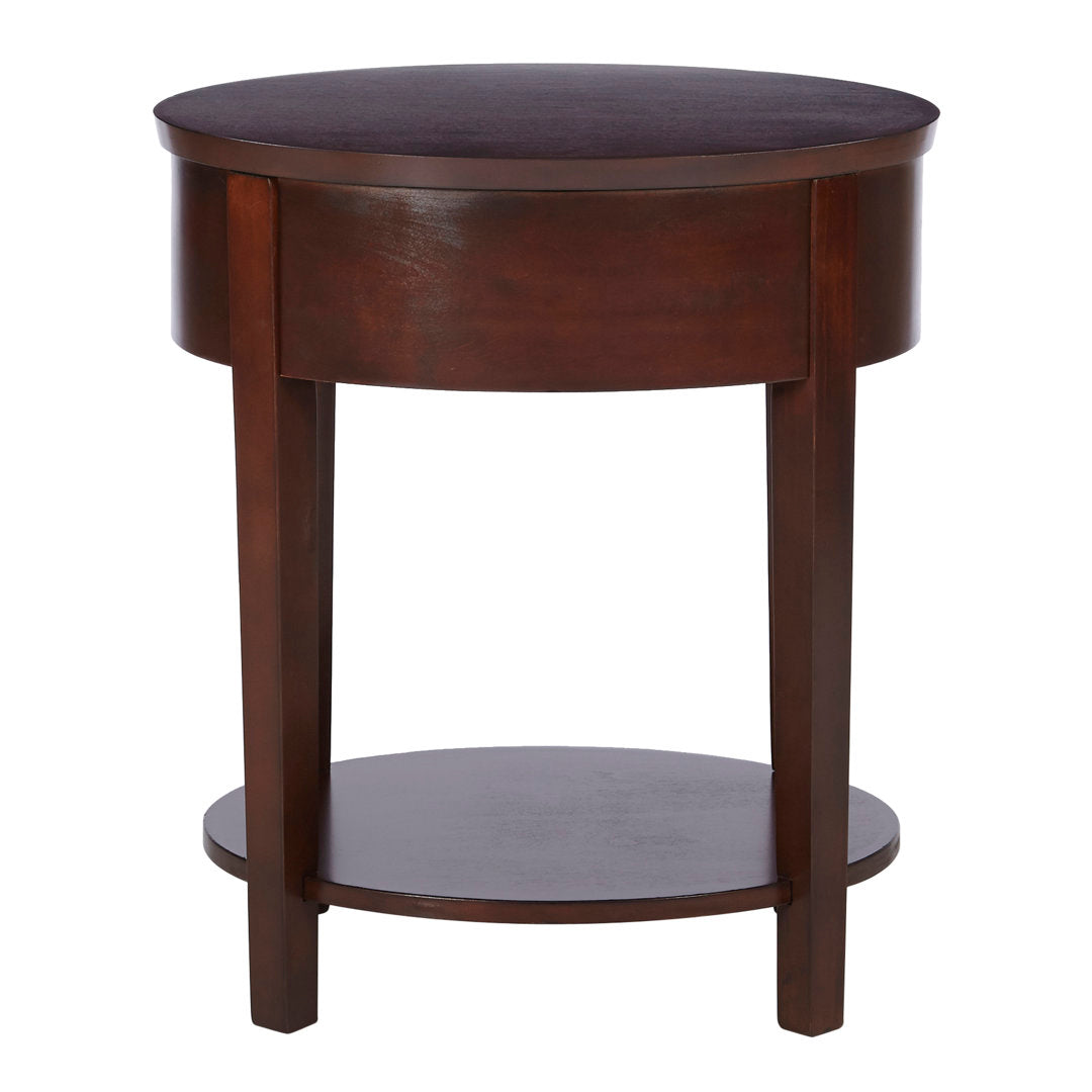 Zaheed End Table with Storage Red Barrel Studio® Color: Espresso