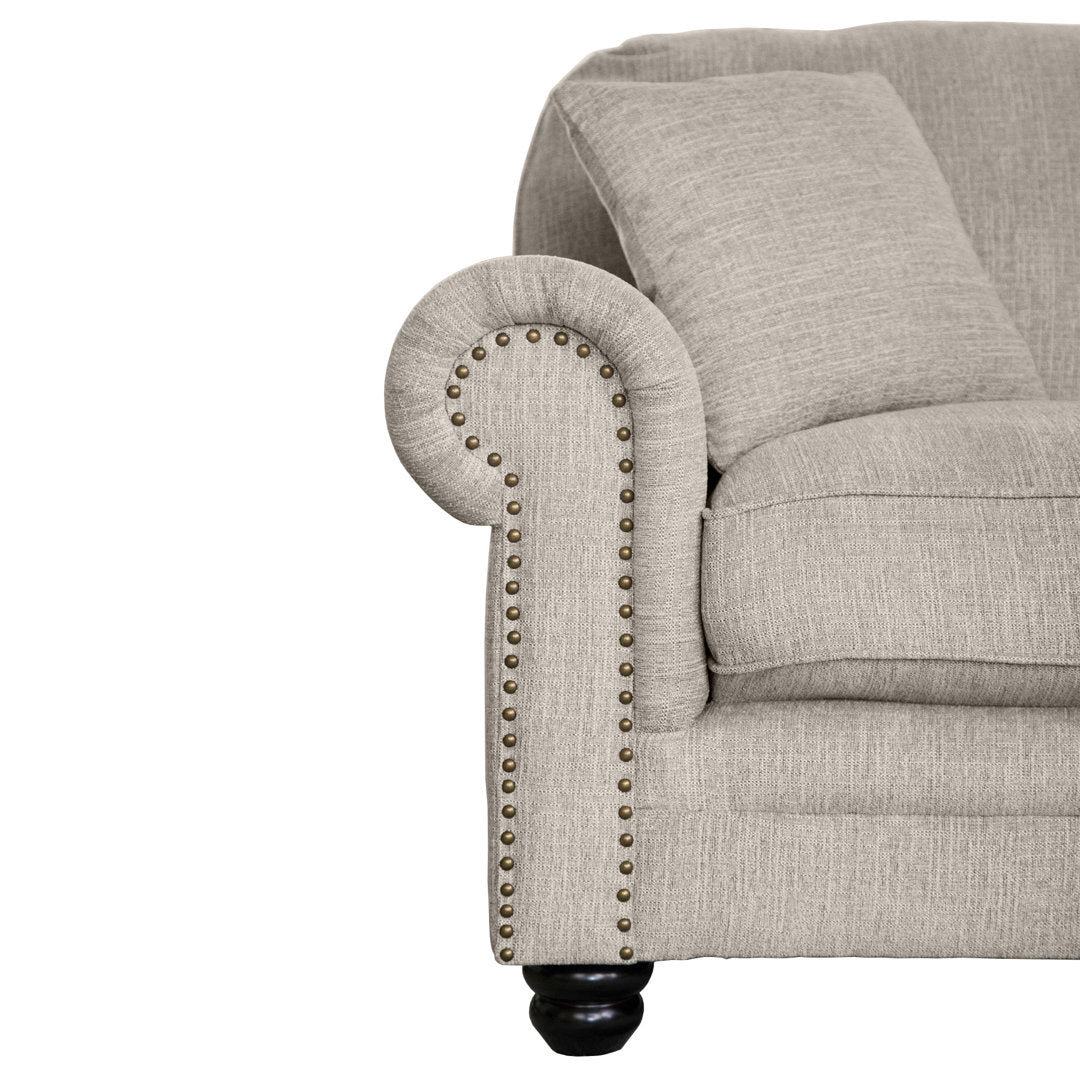 Chisholm 84" Rolled Arm Sofa Greyleigh™ Upholstery Color: Grey