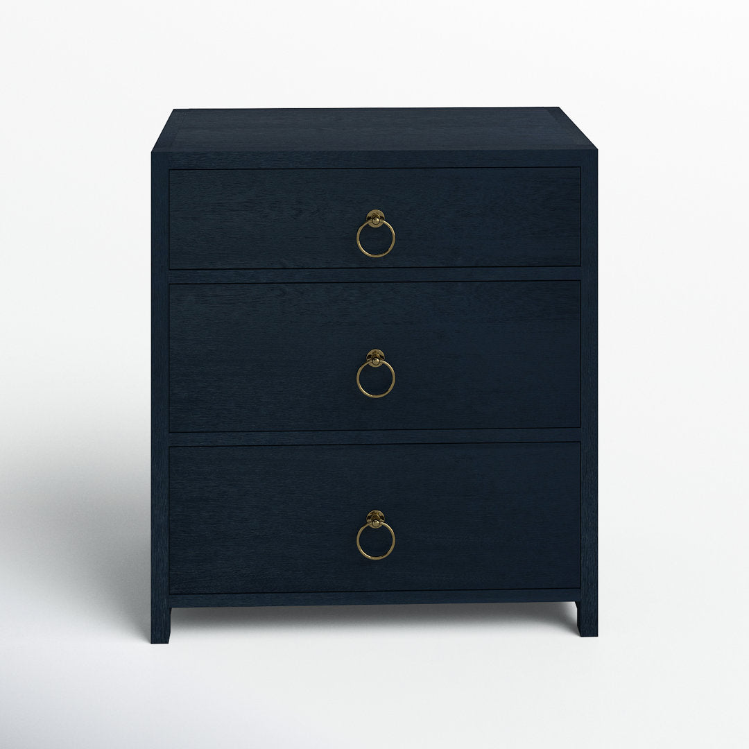 Elin 3 - Drawer Nightstand Joss & Main Color: Navy Blue