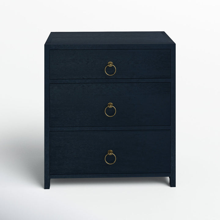 Elin 3 - Drawer Nightstand Joss & Main Color: Navy Blue