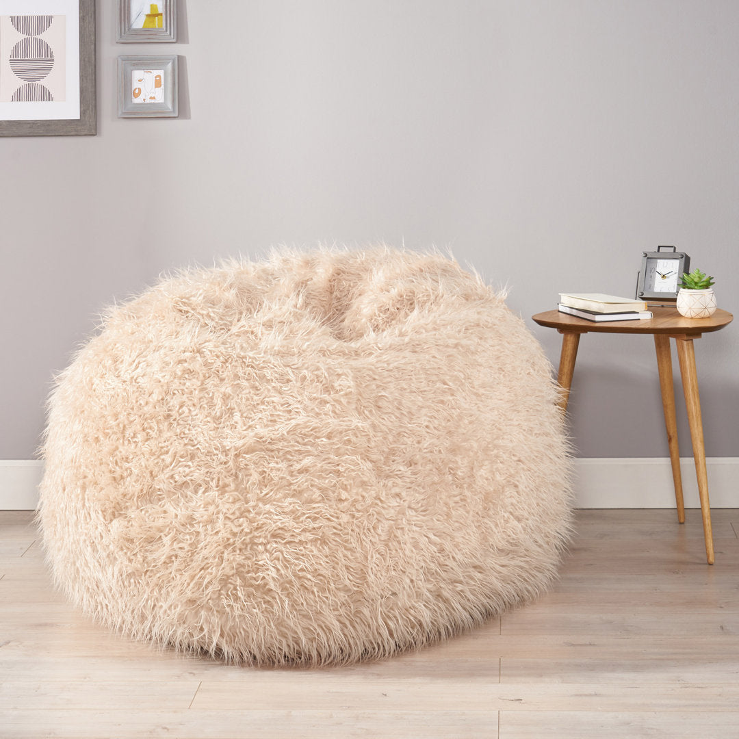 Large Classic Bean Bag Mercer41 Fabric: Taupe Polyester